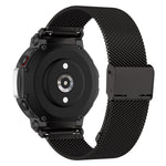 Per Huami Amazfit T-Rex 2 cinturino in maglia di acciaio inossidabile a scatto
