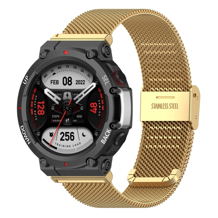 Per Huami Amazfit T-Rex 2 cinturino in maglia di acciaio inossidabile a scatto