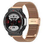 Per Huami Amazfit T-Rex 2 cinturino in maglia di acciaio inossidabile a scatto