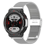Per Huami Amazfit T-Rex 2 cinturino in maglia di acciaio inossidabile a scatto