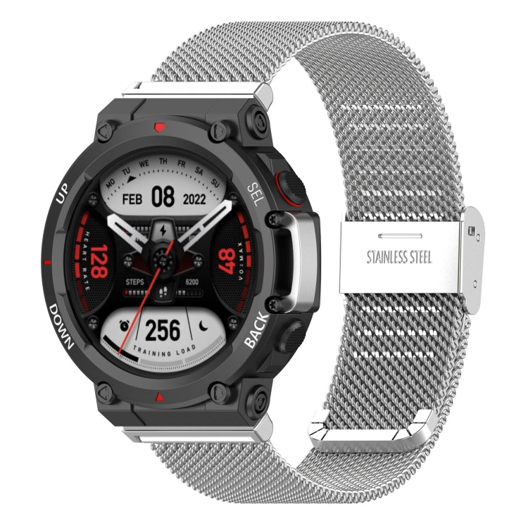 Per Huami Amazfit T-Rex 2 cinturino in maglia di acciaio inossidabile a scatto