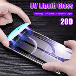 Pellicola in vetro temperato a schermo intero con colla curva a liquido UV, For Huawei P40 Pro, For Galaxy S20+(1 PC), For Galaxy S20 Ultra(1 PC), For Galaxy S20(1 PC)