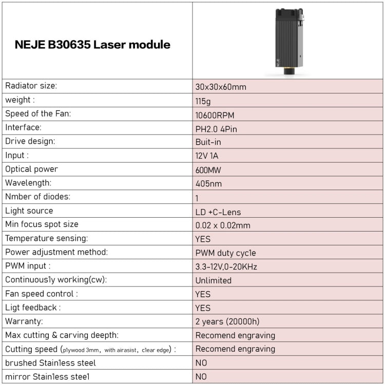 Incisore laser NEJE MASTER 3 3500 B30635 con modulo laser B30635, MASTER 3 with B30635