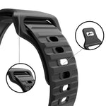 Cinturino in silicone ondulato per Apple Watch Series, 7 45mm / 6&SE&5&4 44mm / 3&2&1 42mm, 7 41mm / 6&SE&5&4 40mm / 3&2&1 38mm