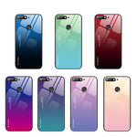 Custodia in vetro a colori sfumati, For Huawei Enjoy 8e, For Huawei Enjoy 20 SE, For Huawei Enjoy 20 5G