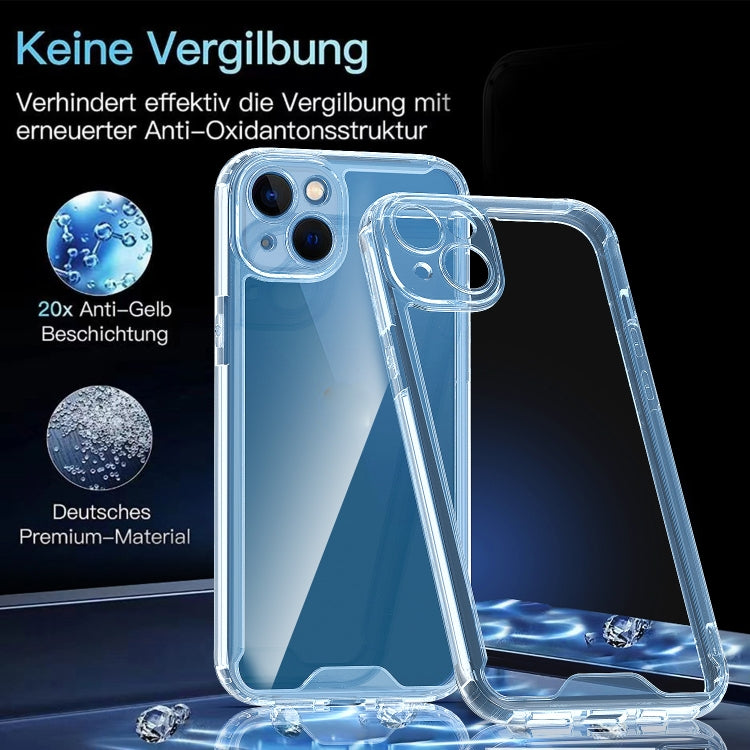 Custodia per telefono protettiva trasparente in acrilico + TPU, For iPhone 14, For iPhone 14 Plus, For iPhone 14 Pro, For iPhone 14 Pro Max