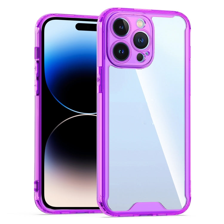 Custodia per telefono protettiva trasparente in acrilico + TPU, For iPhone 14, For iPhone 14 Plus, For iPhone 14 Pro, For iPhone 14 Pro Max