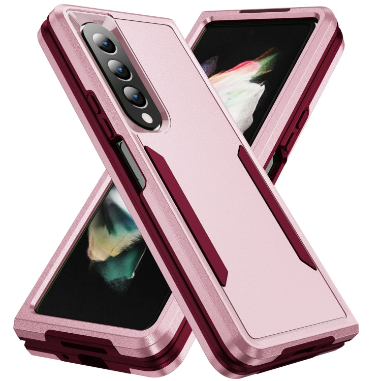 Custodia per telefono All Inclusive antiurto PC + TPU con supporto, For Samsung Galaxy Z Fold4