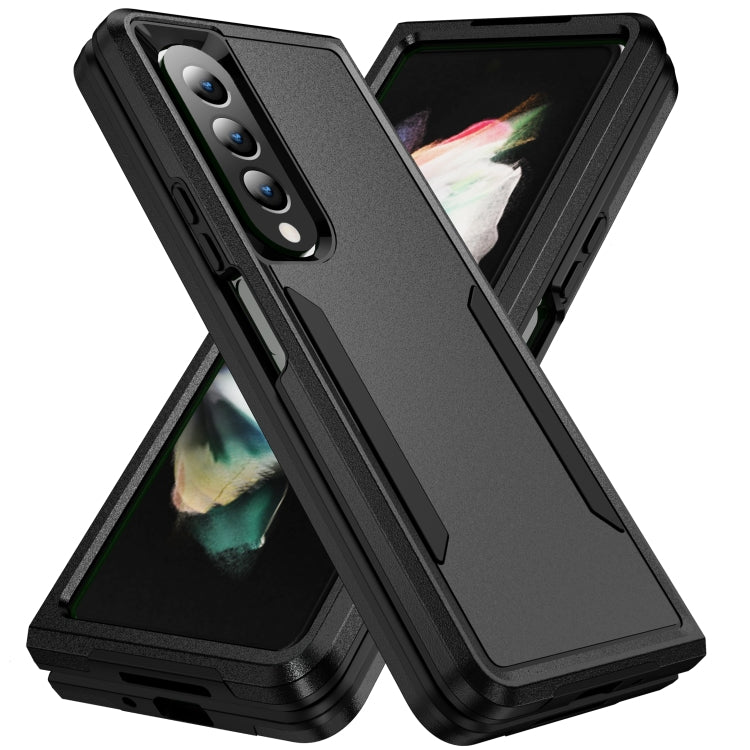 Custodia per telefono All Inclusive antiurto PC + TPU con supporto, For Samsung Galaxy Z Fold4