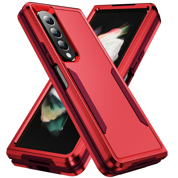 Custodia per telefono All Inclusive antiurto PC + TPU con supporto, For Samsung Galaxy Z Fold4