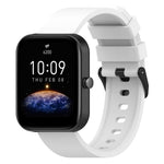 Cinturino in silicone con passo da 20 mm Fibbia nera in acciaio inossidabile, For Amazfit Bip 3