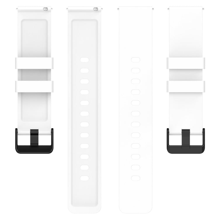 Cinturino in silicone con passo da 20 mm Fibbia nera in acciaio inossidabile, For Amazfit Bip 3