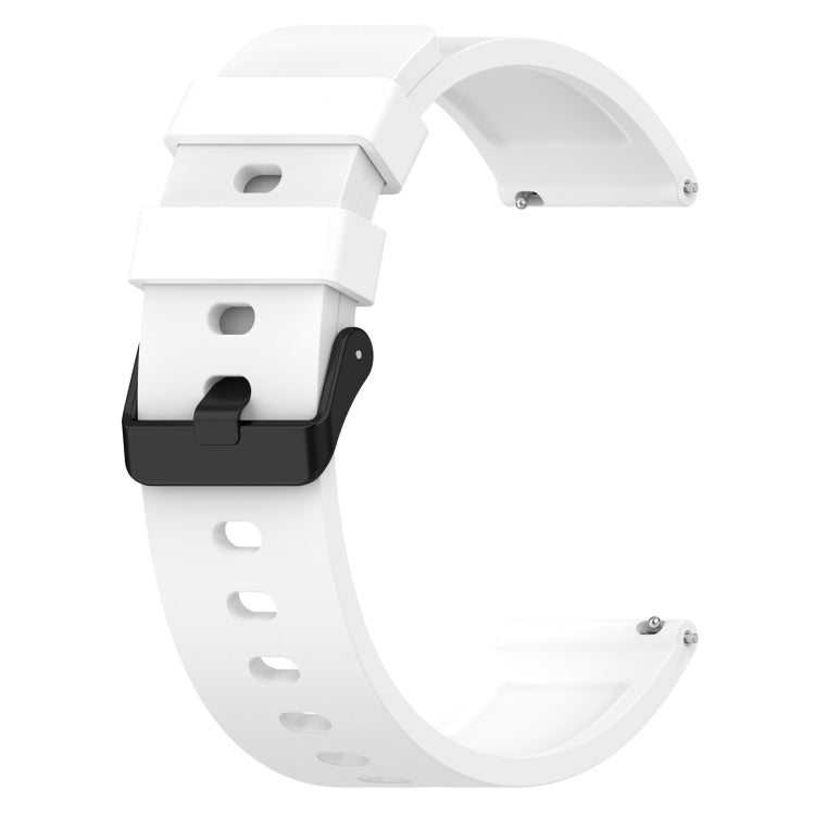 Cinturino in silicone con passo da 20 mm Fibbia nera in acciaio inossidabile, For Amazfit Bip 3