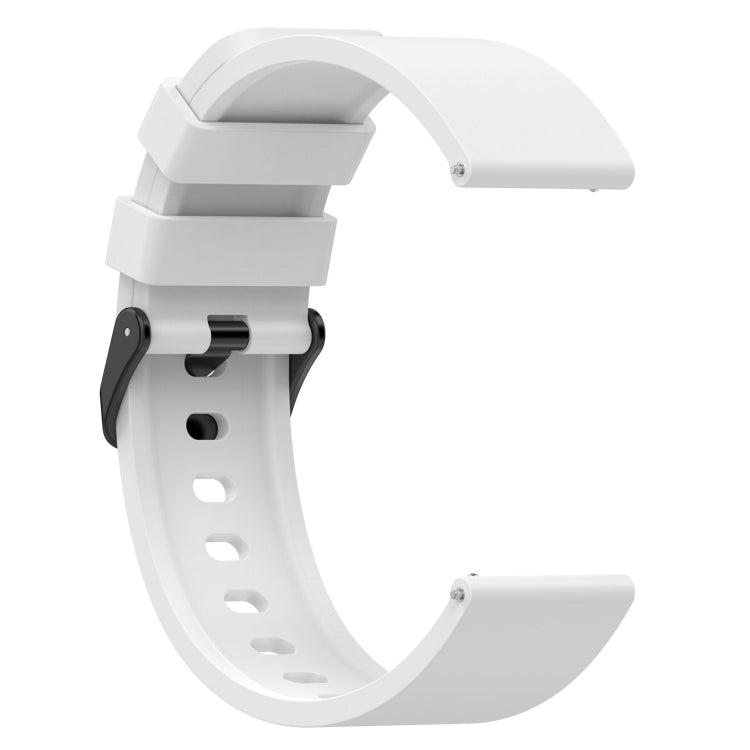 Cinturino in silicone con passo da 20 mm Fibbia nera in acciaio inossidabile, For Amazfit Bip 3