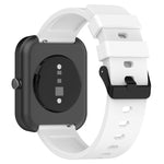 Cinturino in silicone con passo da 20 mm Fibbia nera in acciaio inossidabile, For Amazfit Bip 3