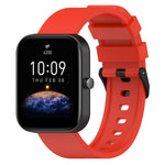 Cinturino in silicone con passo da 20 mm Fibbia nera in acciaio inossidabile, For Amazfit Bip 3