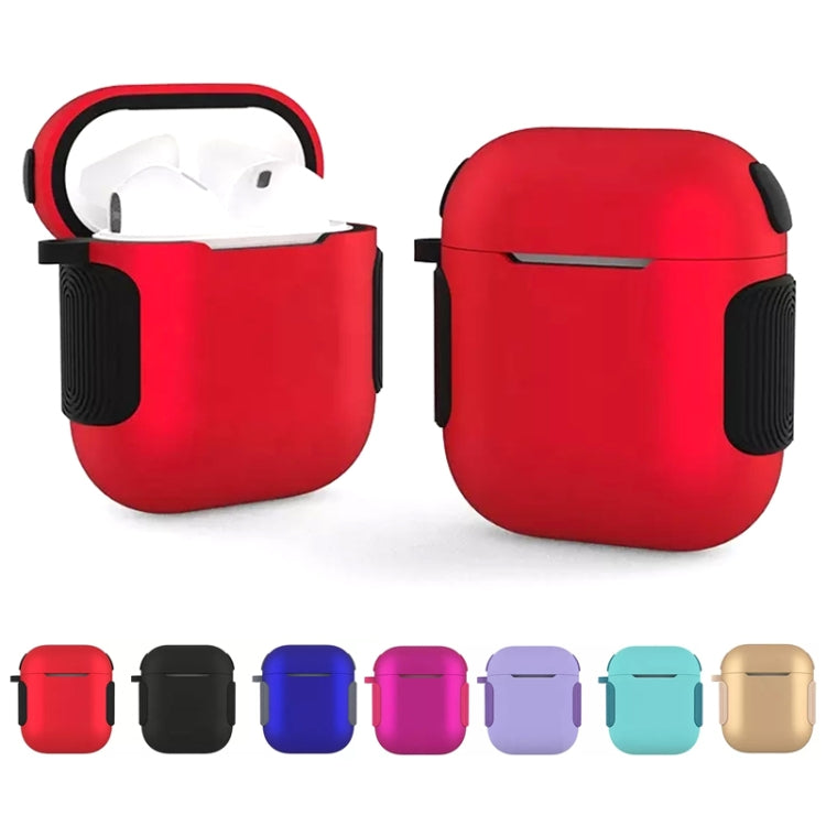 2 in 1 Custodia per auricolari PC + TPU a colori a contrasto con trama opaca, For AirPods 2 / 1, For AirPods 3, For AirPods Pro