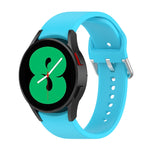 Cinturino ufficiale in silicone argento con fibbia tonda, For Samsung Galaxy Watch 5 40mm, For Samsung Galaxy Watch 5 44mm, For Samsung Galaxy Watch 5 Pro 45mm