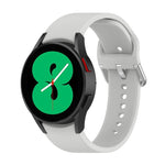 Cinturino ufficiale in silicone argento con fibbia tonda, For Samsung Galaxy Watch 5 40mm, For Samsung Galaxy Watch 5 44mm, For Samsung Galaxy Watch 5 Pro 45mm
