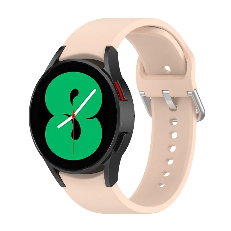Cinturino ufficiale in silicone argento con fibbia tonda, For Samsung Galaxy Watch 5 40mm, For Samsung Galaxy Watch 5 44mm, For Samsung Galaxy Watch 5 Pro 45mm
