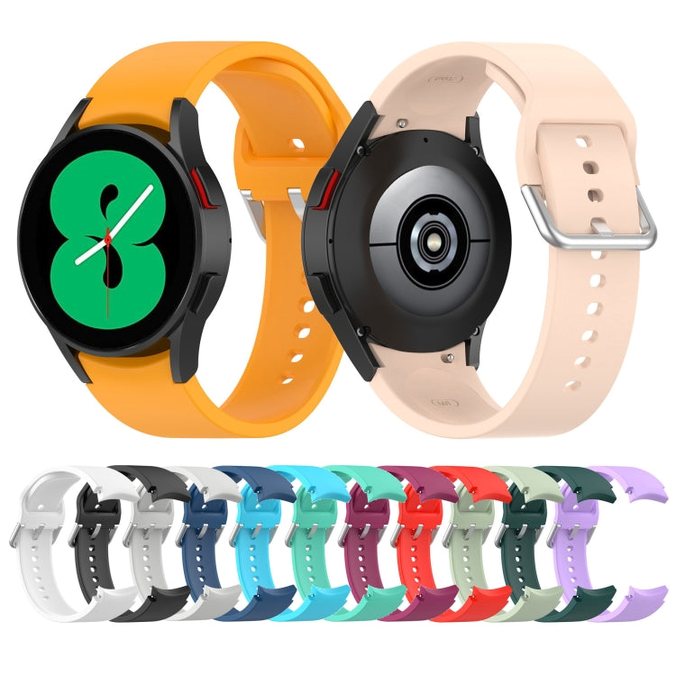 Cinturino ufficiale in silicone argento con fibbia tonda, For Samsung Galaxy Watch 5 40mm, For Samsung Galaxy Watch 5 44mm, For Samsung Galaxy Watch 5 Pro 45mm