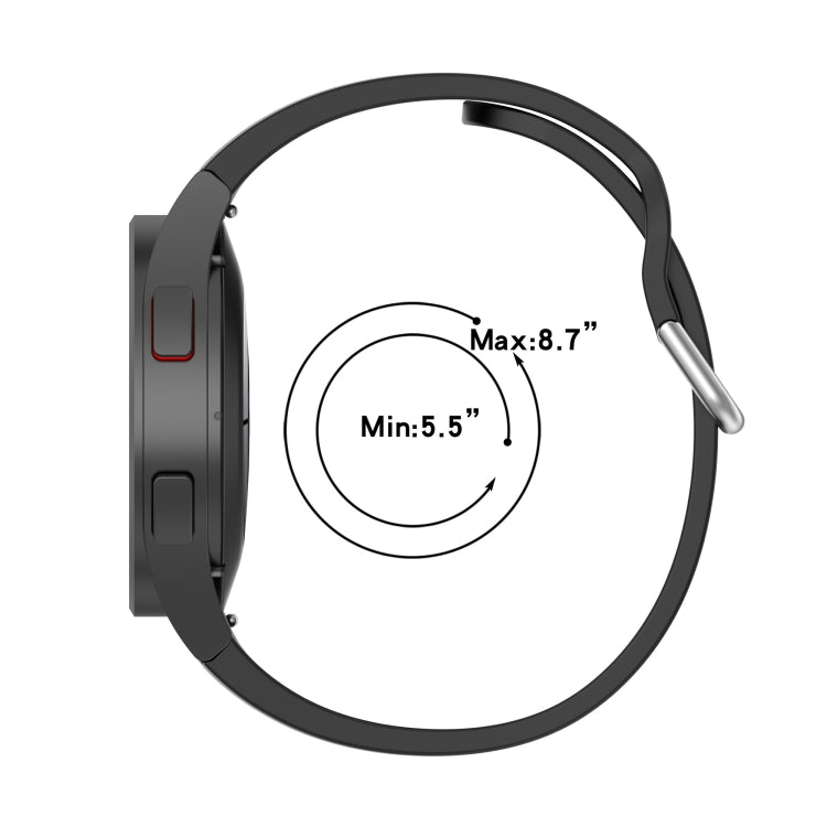 Cinturino ufficiale in silicone argento con fibbia tonda, For Samsung Galaxy Watch 5 40mm, For Samsung Galaxy Watch 5 44mm, For Samsung Galaxy Watch 5 Pro 45mm