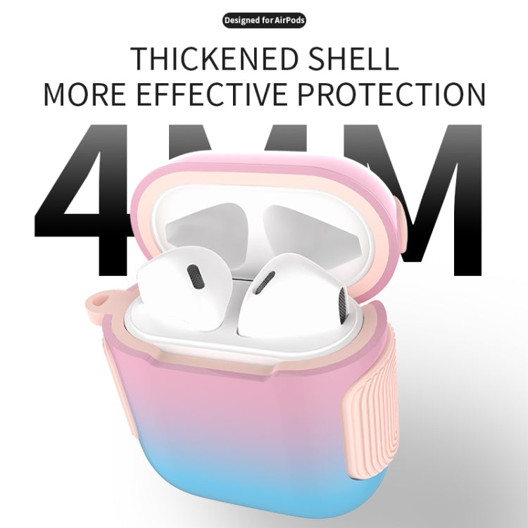 2 in 1 vernice colorata PC + custodia per auricolari in TPU, For AirPods 2 / 1, For AirPods 3, For AirPods Pro