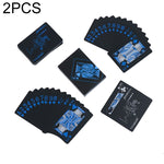 2 carte da poker in PVC impermeabile in plastica, Blue+White, Red+White, Blue+Gold, Red+Blue