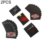 2 carte da poker in PVC impermeabile in plastica, Blue+White, Red+White, Blue+Gold, Red+Blue