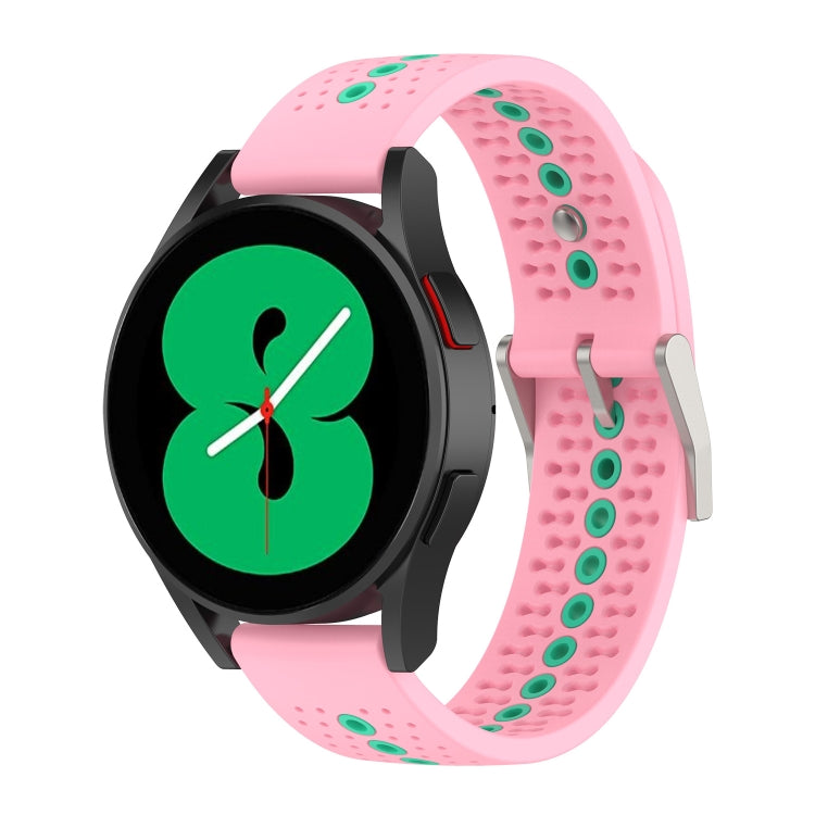 Cinturino in silicone con foro colorato da 20 mm, For Samsung Galaxy Watch 5 40mm, For Samsung Galaxy Watch 5 44mm