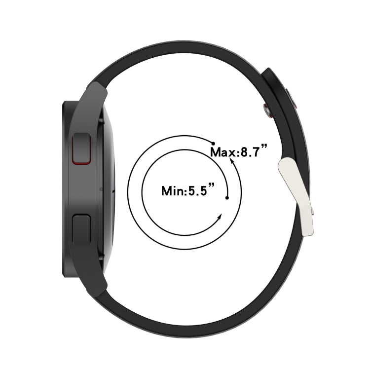 Cinturino in silicone con foro colorato da 20 mm, For Samsung Galaxy Watch 5 40mm, For Samsung Galaxy Watch 5 44mm