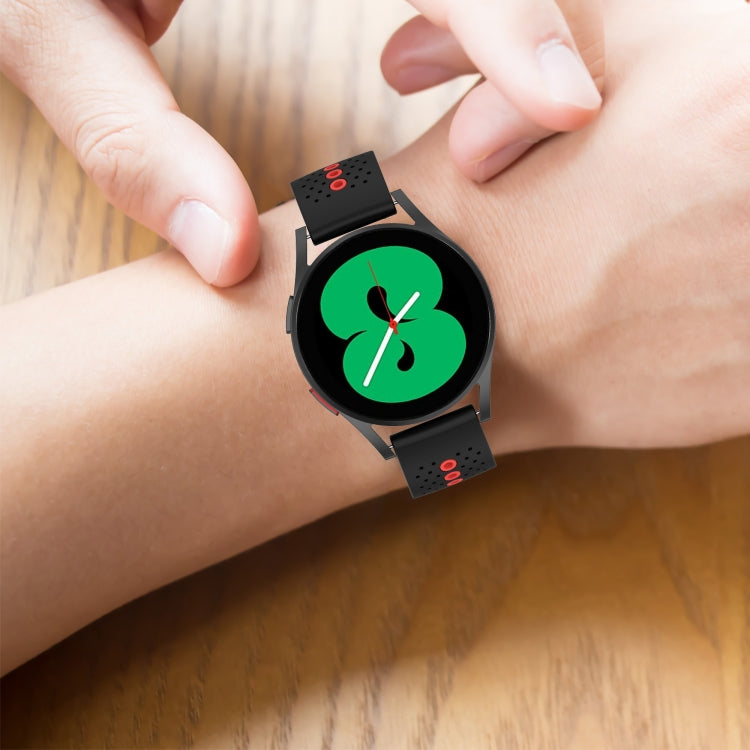 Cinturino in silicone con foro colorato da 20 mm, For Samsung Galaxy Watch 5 Pro 45mm