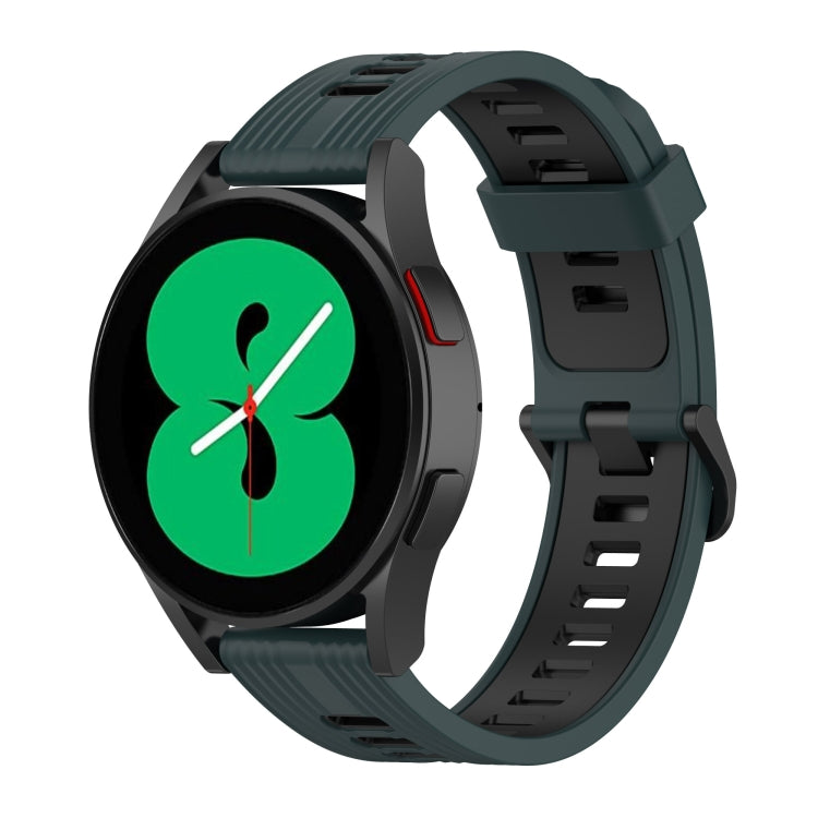 Cinturino in silicone a strisce bicolore da 20 mm, For Samsung Galaxy Watch 5 Pro 45mm