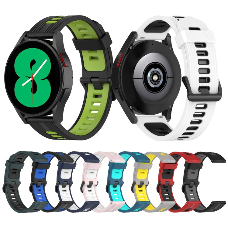 Cinturino in silicone a strisce bicolore da 20 mm, For Samsung Galaxy Watch 5 Pro 45mm