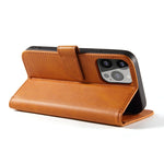 Custodia per telefono in pelle flip con fibbia in vitello, For iPhone 14, For iPhone 14 Plus, For iPhone 14 Pro, For iPhone 14 Pro Max