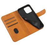 Custodia per telefono in pelle flip con fibbia in vitello, For iPhone 14, For iPhone 14 Plus, For iPhone 14 Pro, For iPhone 14 Pro Max