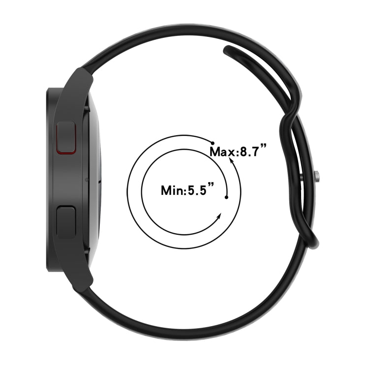 Cinturino in silicone con diamanti bicolore da 20 mm, For Samsung Galaxy Watch 5 Pro 45mm