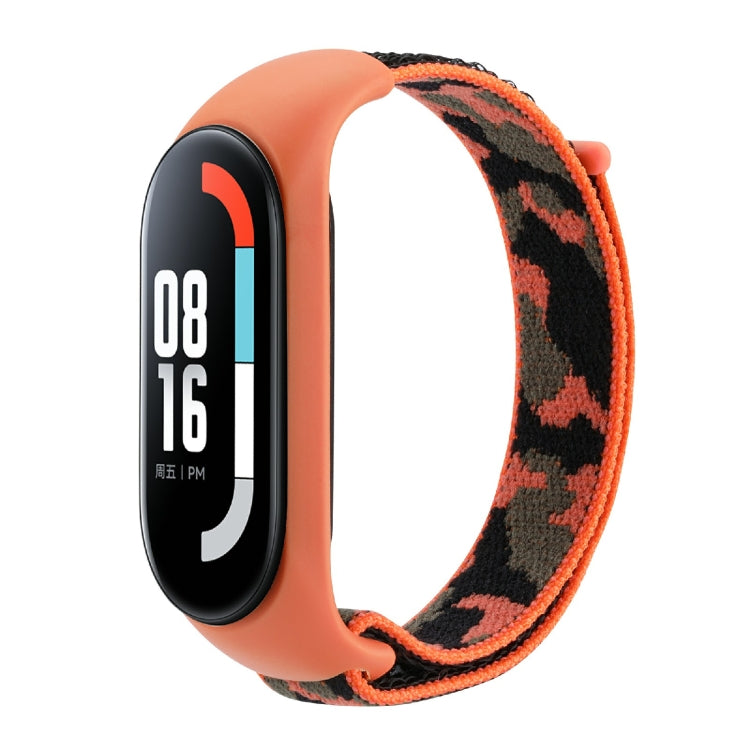 Cinturino in tessuto mimetico integrato con passante in nylon, For Xiaomi Mi Band 5/6/7