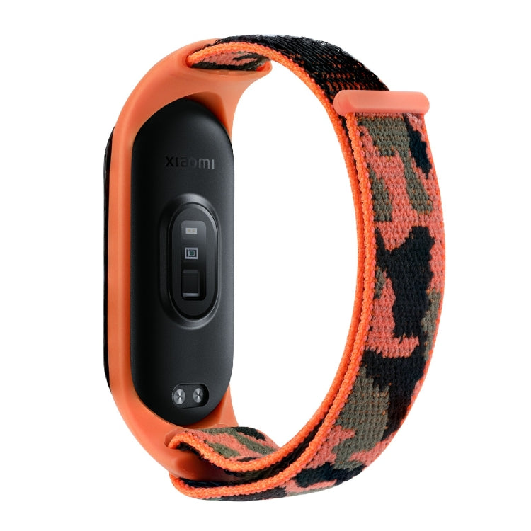 Cinturino in tessuto mimetico integrato con passante in nylon, For Xiaomi Mi Band 5/6/7