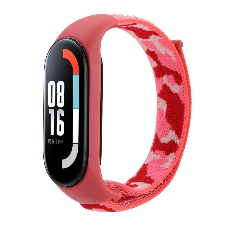 Cinturino in tessuto mimetico integrato con passante in nylon, For Xiaomi Mi Band 5/6/7