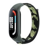 Cinturino in tessuto mimetico integrato con passante in nylon, For Xiaomi Mi Band 5/6/7