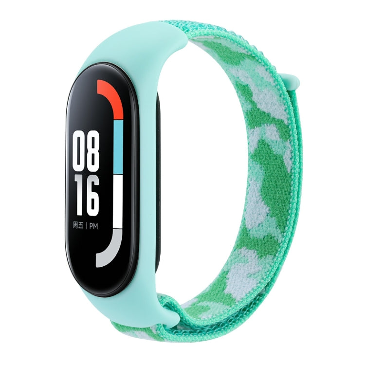 Cinturino in tessuto mimetico integrato con passante in nylon, For Xiaomi Mi Band 5/6/7