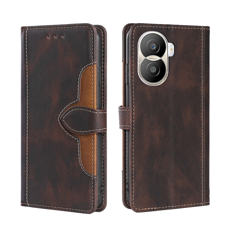 Custodia per telefono in pelle con fibbia magnetica Skin Feel, For vivo iQOO 10, For vivo iQOO 10 Pro 5G, For Nothing Phone 1, For OnePlus 10T, For Realme C30 4G/Narzo 50i Prime, For Honor X40i