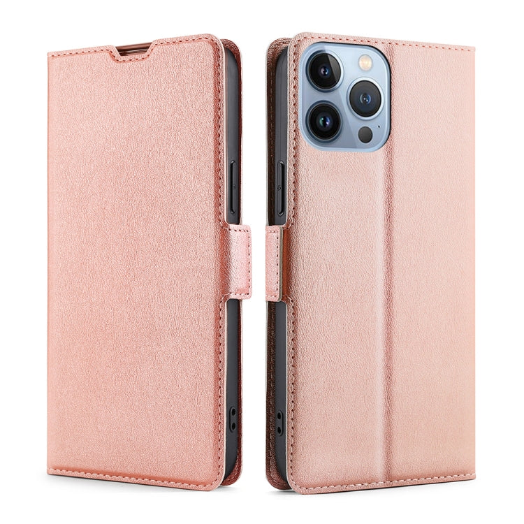Custodia per telefono in pelle con fibbia laterale ultrasottile, For iPhone 14, For iPhone 14 Plus, For iPhone 14 Pro, For iPhone 14 Pro Max