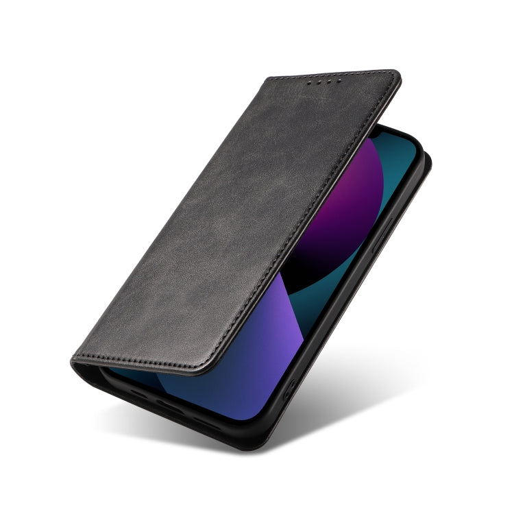 Custodia per telefono in pelle con vibrazione magnetica in vitello, For iPhone 14, For iPhone 14 Plus, For iPhone 14 Pro, For iPhone 14 Pro Max