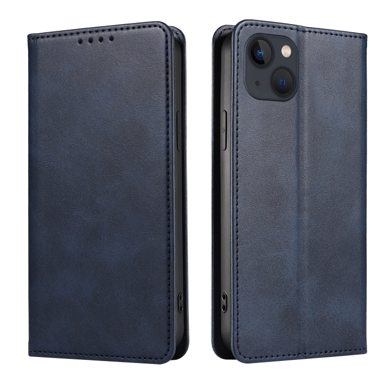 Custodia per telefono in pelle con vibrazione magnetica in vitello, For iPhone 14, For iPhone 14 Plus, For iPhone 14 Pro, For iPhone 14 Pro Max