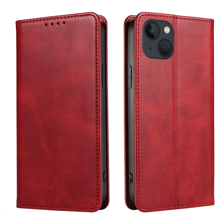 Custodia per telefono in pelle con vibrazione magnetica in vitello, For iPhone 14, For iPhone 14 Plus, For iPhone 14 Pro, For iPhone 14 Pro Max