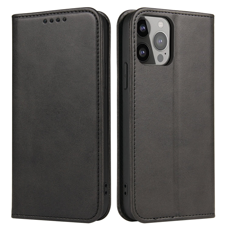 Custodia per telefono in pelle con vibrazione magnetica in vitello, For iPhone 14, For iPhone 14 Plus, For iPhone 14 Pro, For iPhone 14 Pro Max