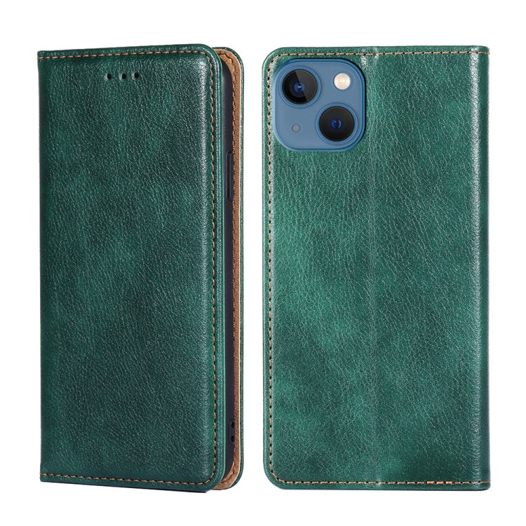 Custodia per telefono in pelle magnetica tinta unita lucida olio, For iPhone 14, For iPhone 14 Plus, For iPhone 14 Pro, For iPhone 14 Pro Max
