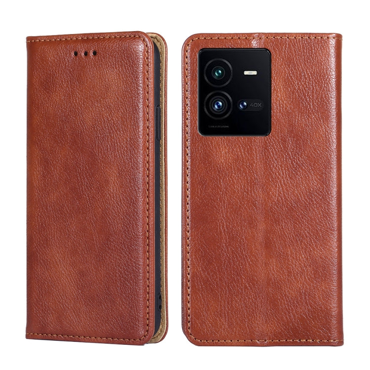 Custodia per telefono in pelle magnetica tinta unita lucida olio, For vivo iQOO 10, For vivo iQOO 10 Pro 5G, For OnePlus 10T, For Realme C30 4G/Narzo 50i Prime